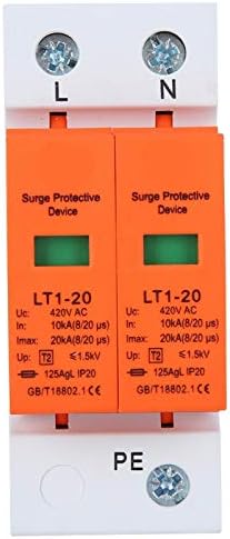 Módulo de arco de arco laranja 2p LT1-20 20KA 20ka Anti -Thunder Modular Appliances Modular 2P Protetor