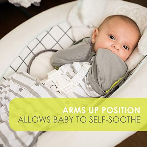 Bblüv - Sleëp - Sack de transição com zíper com mangas removíveis - Arms Up Swaddle para recém -nascidos e bebês
