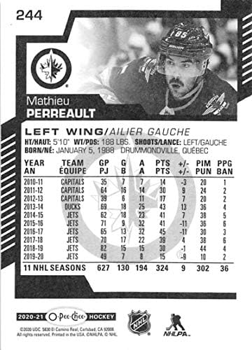 2020-21 O-PEE-Chee 244 Mathieu Perreault Winnipeg Jets NHL Hockey Trading Card
