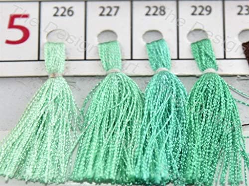 O carrinho de design Teal Silk Bordings Threads, Shade Color 227, para Trabalho de Bordado e Costura