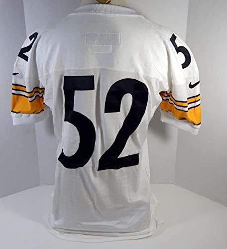 1998 Pittsburgh Steelers 52 Jogo emitiu White Jersey 48 DP21309 - Jerseys de jogo NFL não assinado usada