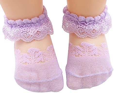Infantil menina de babá meias baby meninas ilhas com babados de meias recém -nascidas para bebês meias de