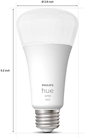 Philips Hue Ambiente Branco A21 Lúmen Smart Bulbo, 1600 Lumens, Bluetooth e Zigbee Compatível,