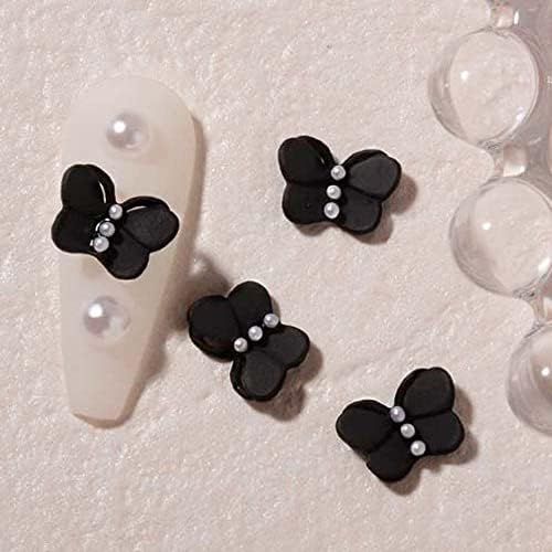 Imitação de pérolas pregos de ornamento de manicure acessórios 3d jóias de jóias de borboleta