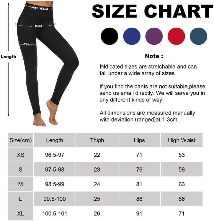 Calças de ioga de cintura alta Eghrer para mulheres, não veem através de leggings de treino, calças
