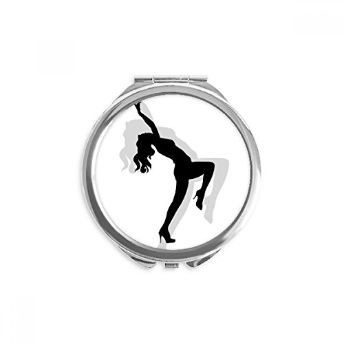 Dancing Hot Beautiful Woman Hand espelho compacto de vidro portátil de bolso portátil