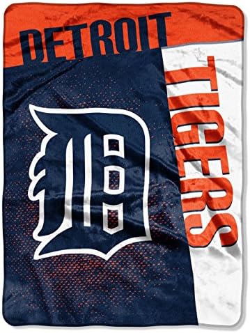 A empresa Northwest Company MLB Detroit Tigers Raschel Throw Blanket, 60 x 80, greve