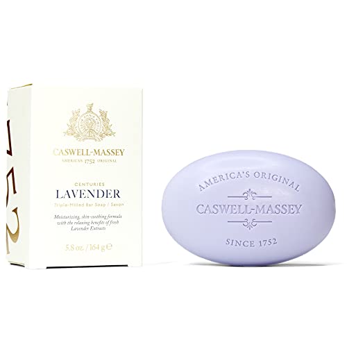 Caswell-Massey Triple Milled Heritage Lavender Bar Soap, sabonete hidratante e perfumado para homens e