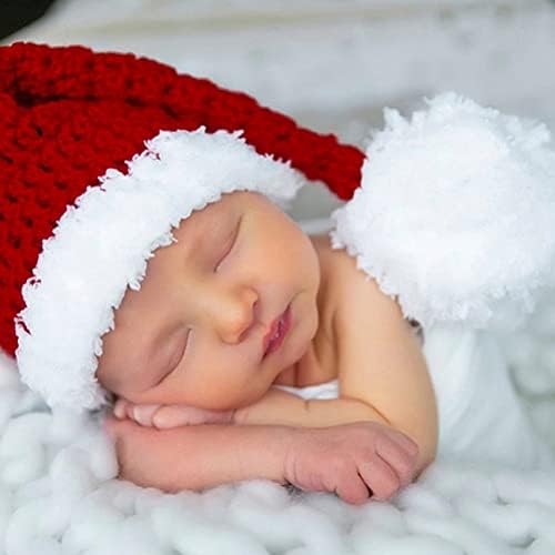 Valiclud Unissex Christmas Papai Noel Hat Long Cauda Longa Pompom Chapéu de Natal