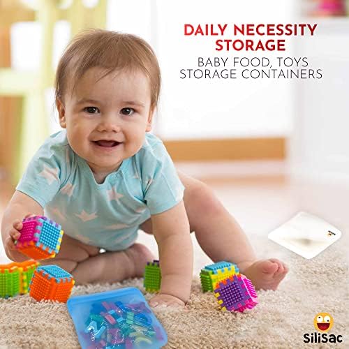 Silisac Baby Slack Rececles, sacos de silicone para armazenamento de alimentos, sacos reutilizáveis ​​para