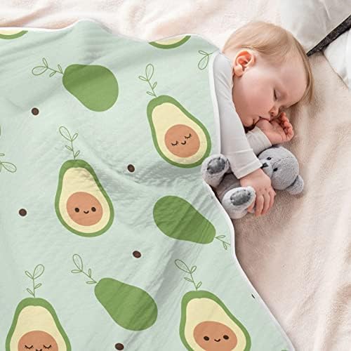 Cobertor de abacono cobertor de abacate cobertor de algodão para bebês, recebendo cobertor, cobertor leve