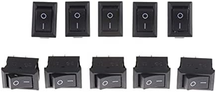 FFKL MICRO SWITCHES 10 PCS/LOTE KCD1 15 * 10mm 2pin Boat Rocker Switch SPST Snap-in na Micro-Switch Posição 3a/250V