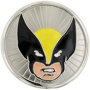 Wolverine Face Face Burchle Silver Tone oficialmente licenciado pela Marvel + Comic Con Exclusive