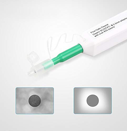 Kit de limpeza de conector de fibra óptica de fibra de fibra com canetas de limpeza de 1,25 mm / 2,5 mm e