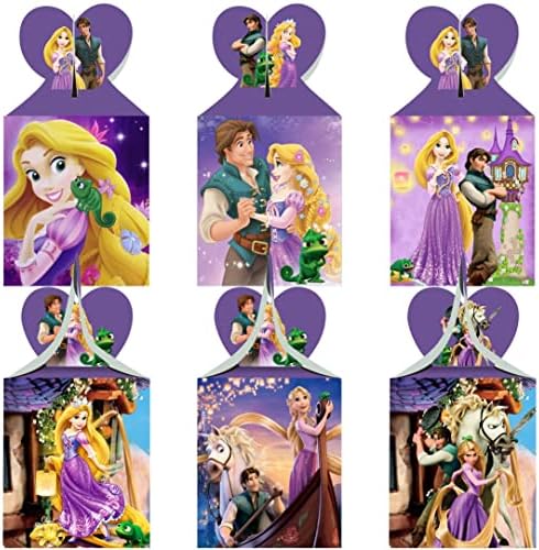 Lemlo 12pcs emaranhados Favor de caixas de presente para Rapunzel Birthday Party Decorations Supplies