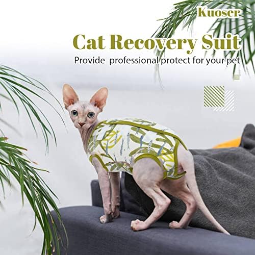 Traje de recuperação de cirurgia de gato de kuoser, traje de recuperação cirúrgica profissional para