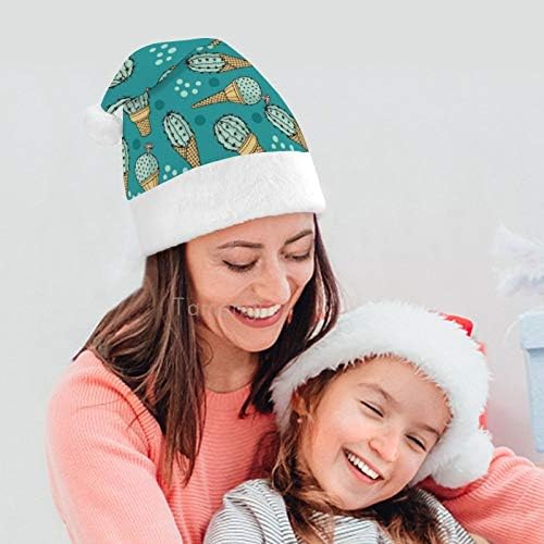 Chapéu de Papai Noel de Natal, Cacto de Xas de Cacos de sorvete para adultos, Hats de Natal de