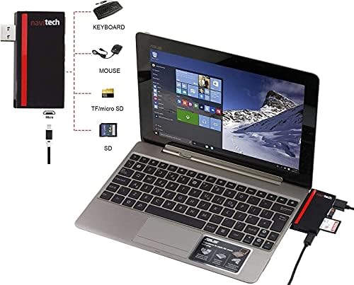 Navitech 2 em 1 laptop/tablet USB 3.0/2.0 Adaptador de cubo/micro USB Entrada com SD/Micro SD