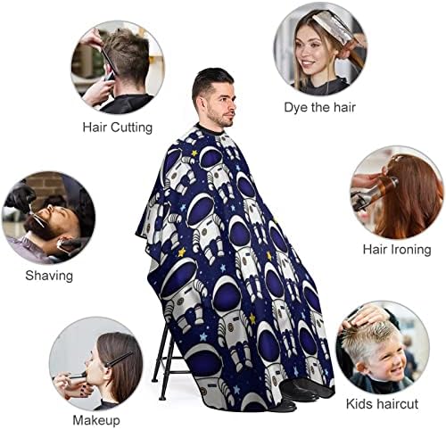 Astronautas no espaço barbeiro capa profissional corte de cabelo cabeleireiro de avental capa capa para homens