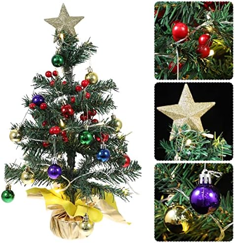 PretyZoom Artificial Christmas Tree Mini Natal Pine Tree Diy Tree de Natal com Balls Star Tree Tops