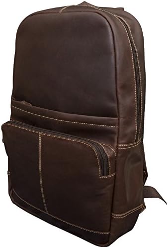 Canyon Outback Leather Goods, Inc. Kannah Canyon 17 Backpack de couro com compartimento de laptop - laptop de