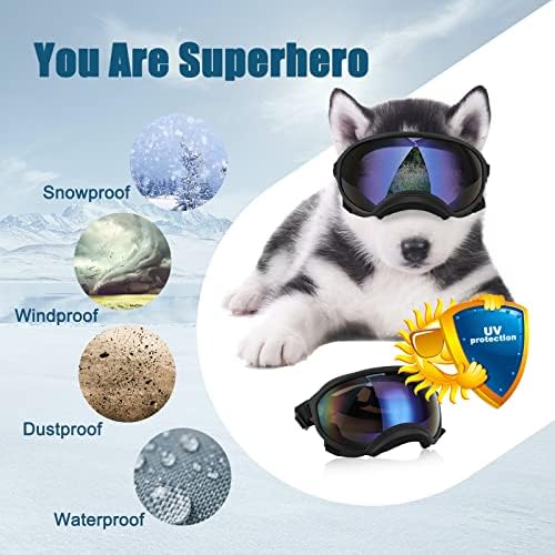 Óculos de sol para cães óculos de cães, proteção contra proteção contra proteção contra poeira Proteção de poeira
