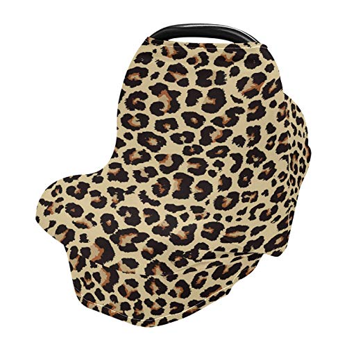 Cheetah Leopard Capa de assento de bebê para animais de pele Capas de enfermagem de pele de animais amamentando