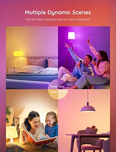 Lâmpadas inteligentes Govee, Wi -Fi Bluetooth Color Alwar