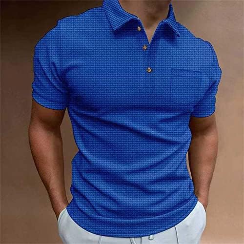 Camisa de camiseta casual de camiseta masculina Camisa de golfe retro Rua ao ar livre Mangas