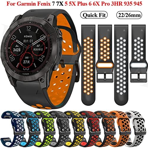 WTUKMO Smart Watch Silicone Watch Band Strap for Garmin Fenix ​​7 7x 6x 6 Pro 5x 5 mais 3HR FASE FIXA RELUMA