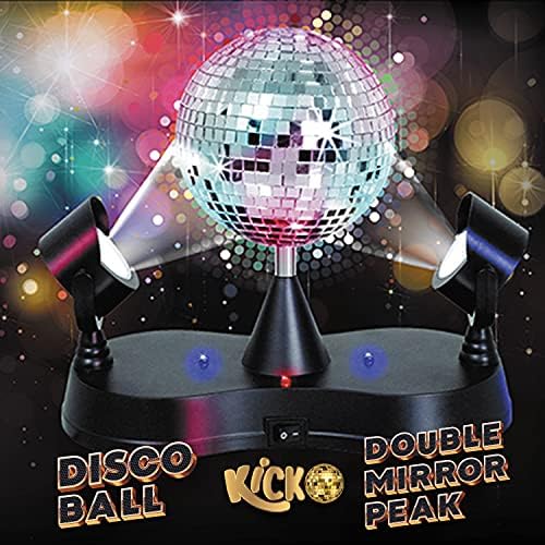 Kicko Disco Light - LED multicolorido Bola de luz giratória de LED - para luzes de palco, adereços de eventos