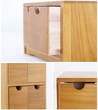 Bilheteria de armazenamento desktop sundries caixa de armazenamento de contas de madeira de madeira sólida