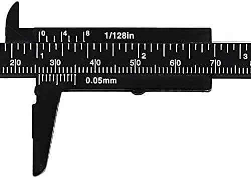 SLATIOM 4PC 1PCS 0-80mm Double Rule Scale Plástico Palier Vernier Medição do aluno Mini Régua de