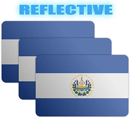 3M Reflexivo El Salvador Band Starters | Decalques de segurança versáteis | Decalques de adesivos de bandeira