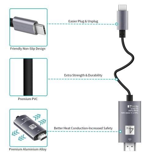 Cabo de ondas de caixa compatível com o dueto de Ideapad Lenovo Chromebook - SmartDisplay Cable -