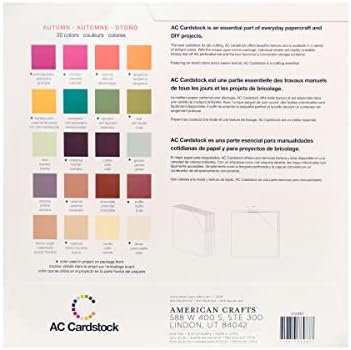 American Crafts Variety Pack outono 60 folhas de cartolina de 12 x 12 polegadas, variadas