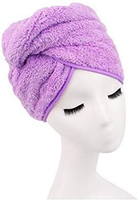 A touca de banho feminina de banho super absorvente toalha de cabelo seco Toalha de toalha de turbante