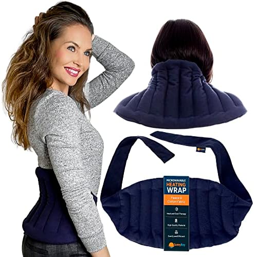 Sunnybay Microwave Aqueding Pad, MicrowAvable úmido quente ou frio embrulhado para pescoço, ombro,