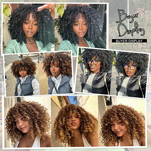 JStineke Ginger-Wig-With-Bangs Curly-Wigs-por-Black-Women Synthetic-replacement-wigs-for-African-American-Women
