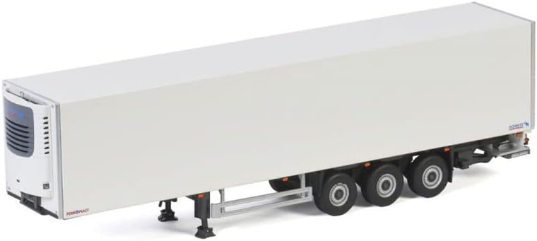 Trailer WSI Reefer 3 eixo branco com logotipo azul 1/50 Modelo pré-construído do caminhão Diecast Truck