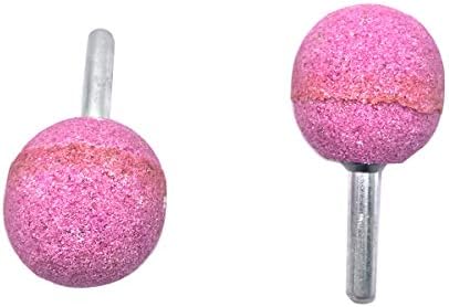 2pcs rosa bola de haste rosa em forma de abrasiva montada na roda de moagem de gaiola de cerâmica Roda