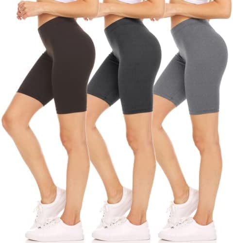 Sweet Hearts 3 Pack Biker Shorts para Mulheres- cintura elástica Lycra Anti-chaffing Ginástica de ginástica de