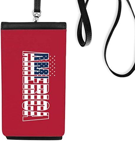 America EUA Nome da bandeira country Phone Carthe Purse Hanging Mobile Pouch Pocket Black Pocket