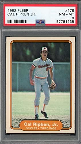 Cal Ripken Jr 1982 Fleer Baseball Rookie Card 176 PSA classificado 8