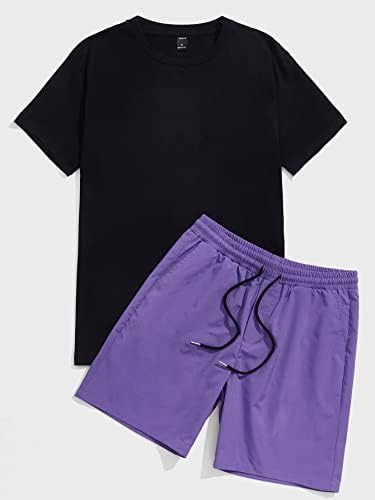 OyoAnge Men's 2 peças roupas gráficas de impressão gráfica e shorts definem tracksuit