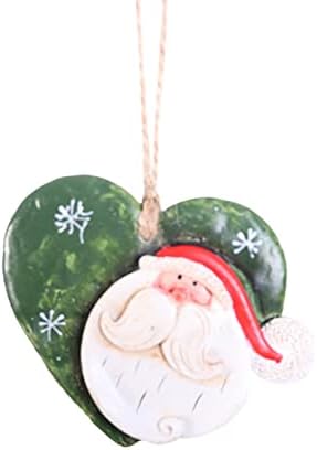 Decorações de Natal Mini Árvores do Papai Noel em forma de coração pingente de árvore de natal