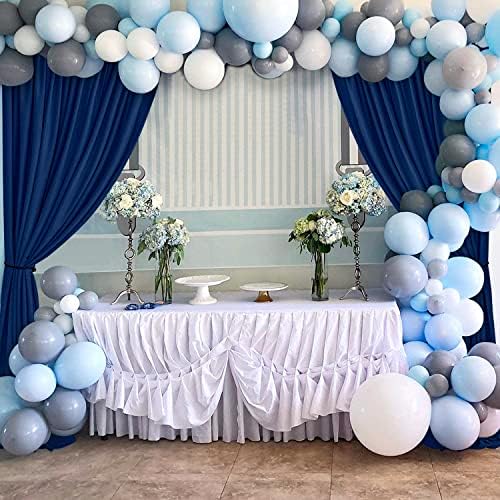 Cortinas de cenário azul marinho hiasan para festas, cortinas de pano de fundo de fotografia de