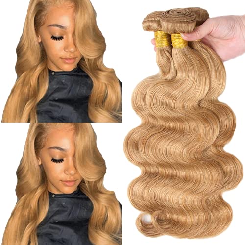 Honey Blonde pacote cabelos humanos 27 Pacotes de ondas corpora
