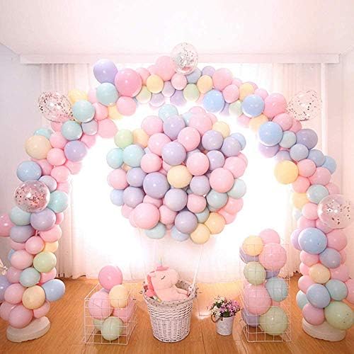 Marylikesflowers Macaron Rainbow Balloons 10 polegadas 100 PCs/pacote para decorações de festas de solteiro