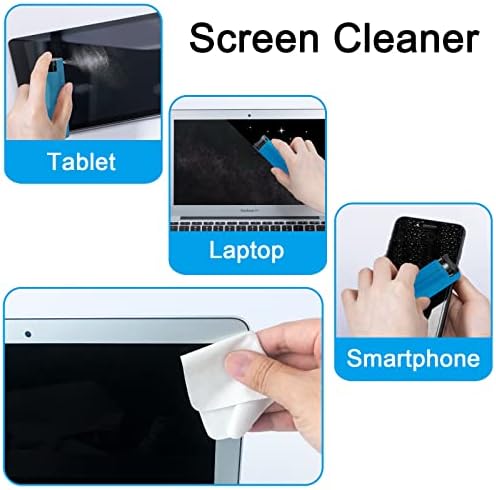 Walrfid 7 em 1 Electronics Earbud Screen Teclado Kit e limpador de tela para laptop telefonia TV TV-azul